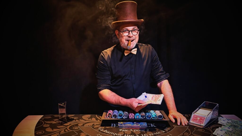 animation casino table de black-jack